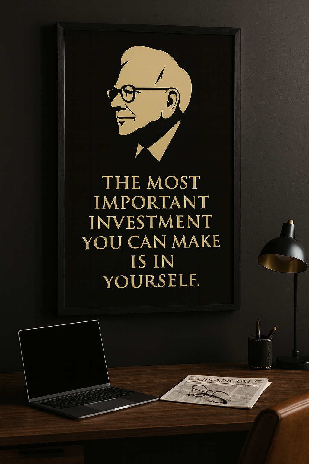 « The Most Important Investment You Can Make Is In Yourself » – Poster Motivation & Déco Murale
