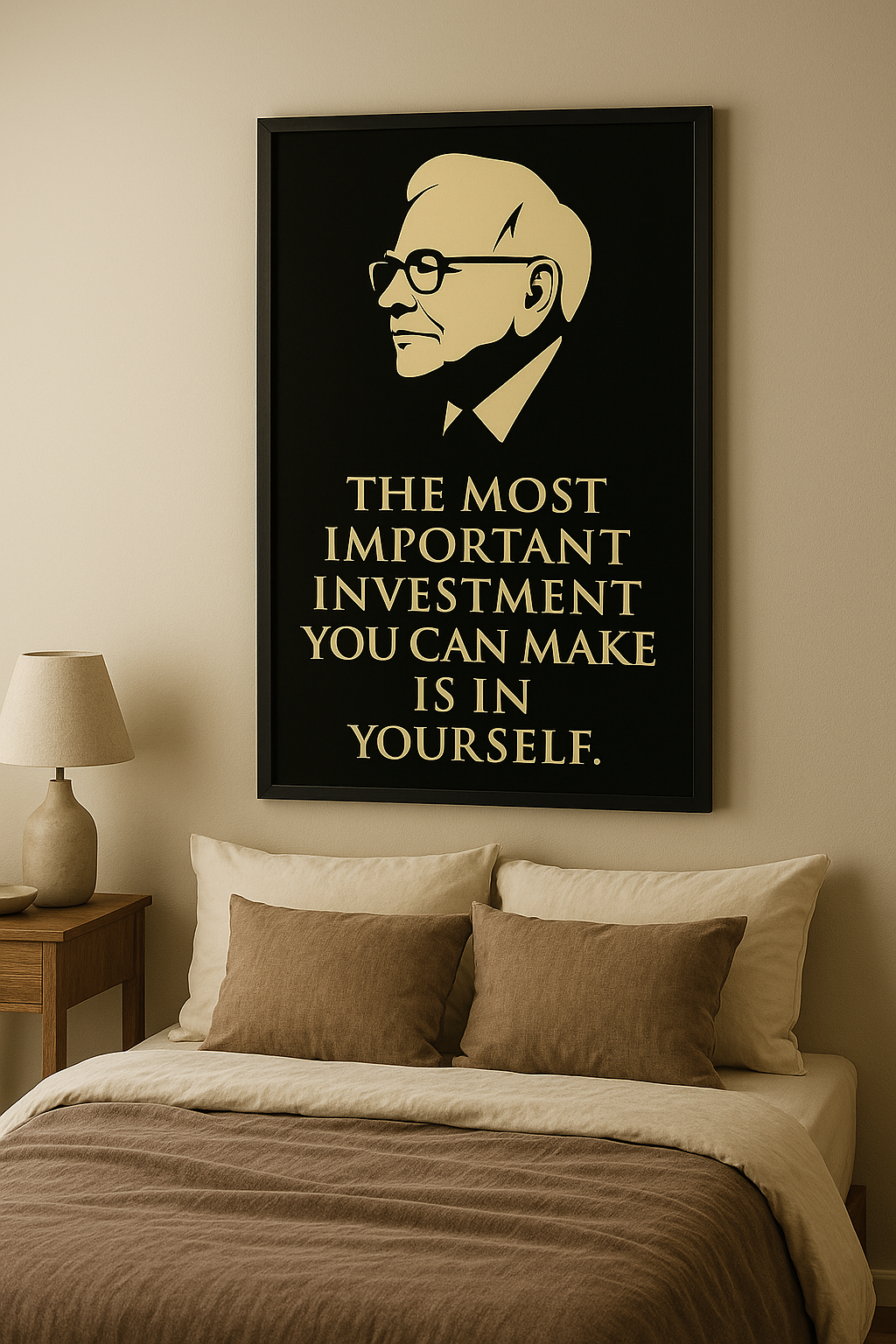 « The Most Important Investment You Can Make Is In Yourself » – Poster Motivation & Déco Murale